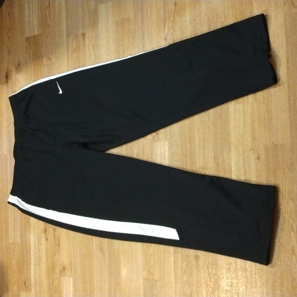 Nike Other - Nike Track Pants Mens Size Extra Large XL Black Striped Zip Pocket & Ankles